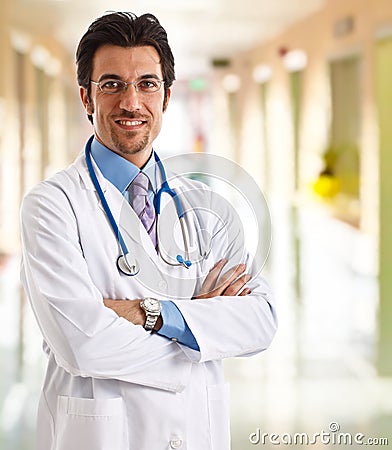 Smiling doctor portrait Stock Photo