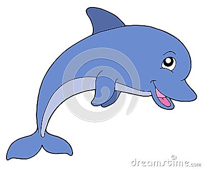 Smiling dolphine Vector Illustration