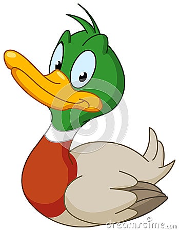 Smiling duck Vector Illustration