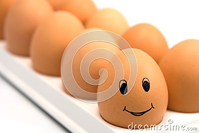 Smiling egg Stock Photo