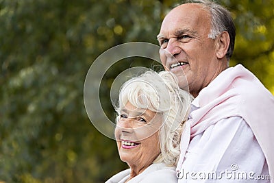 Smiling elder marriage Stock Photo