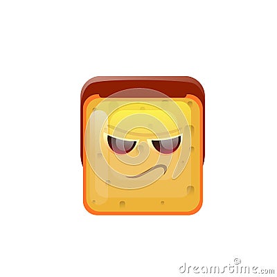 Smiling Emoticon Face Angry Emotion Icon Vector Illustration