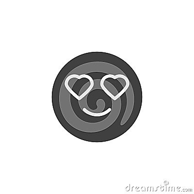 Smiling Face With Heart-Eyes emoji vector icon Vector Illustration