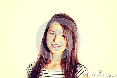 Smiling female teen. Stock Photo