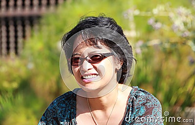 Smiling Filipina Stock Photo