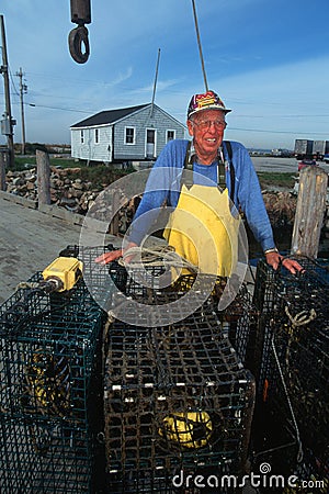 Smiling fisherman Editorial Stock Photo