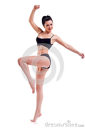 Smiling fitness beauty Stock Photo