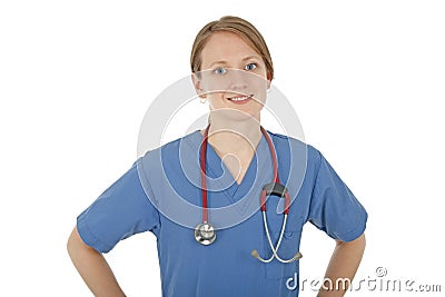 Smiling friendly nurse Stock Photo