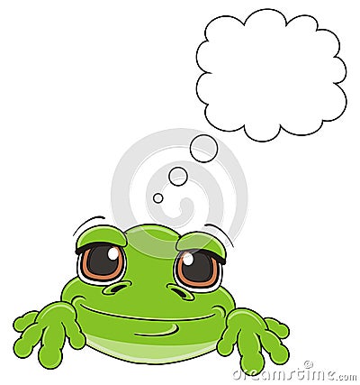 Smiling frog with callout Stock Photo