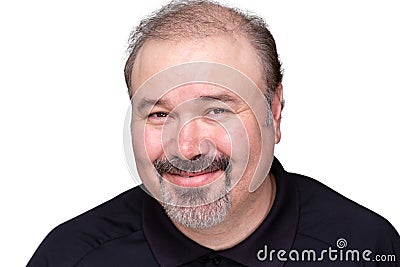 Smiling genial middle-aged man Stock Photo