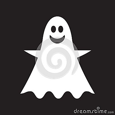 Smiling ghost vector Vector Illustration