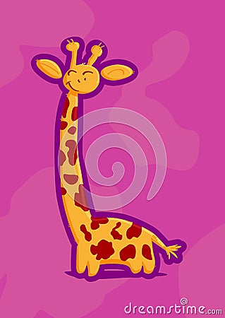 smiling giraffe Vector Illustration