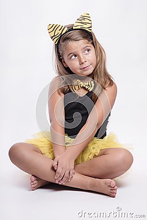 Smiling girl with disguise Stock Photo