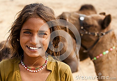 The smiling girl Editorial Stock Photo