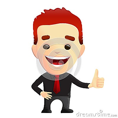 Smiling Guy giving Thumbs Up Approval Stock Photo