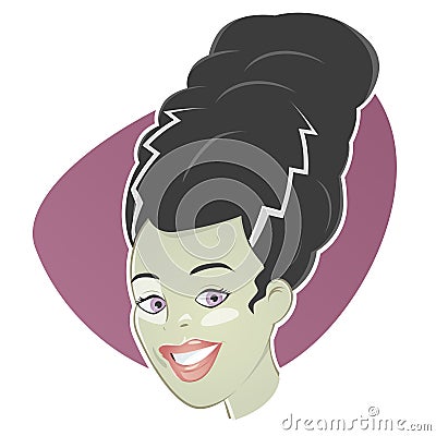 Smiling halloween woman Vector Illustration