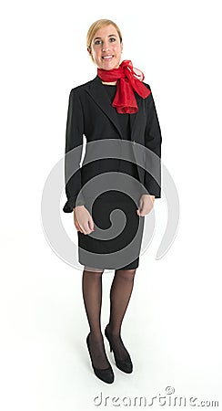 Smiling hostess Stock Photo