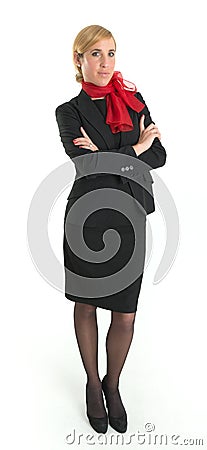 Smiling hostess Stock Photo