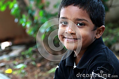 Smiling Indian Boy Stock Photo