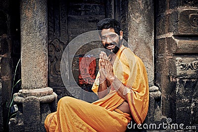 Smiling Indian Brahmin Editorial Stock Photo