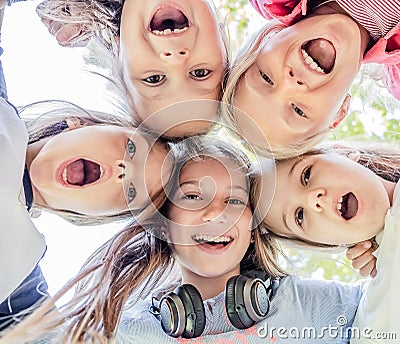 Smiling Kids close up Stock Photo