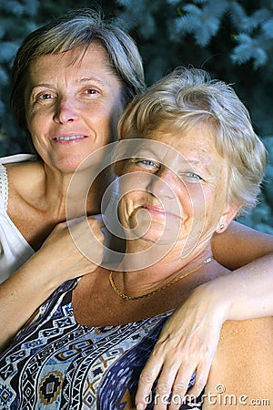 Smiling ladies Stock Photo