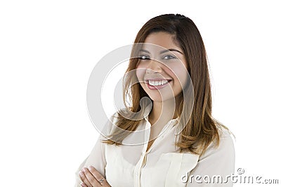 Smiling Latino Woman Stock Photo