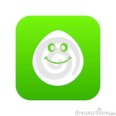 Smiling lime icon digital green Vector Illustration