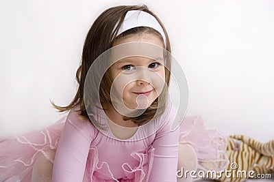 Smiling little ballerina Stock Photo