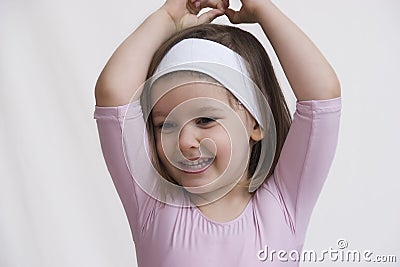 Smiling little ballerina Stock Photo