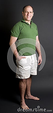 Smiling man casual clothes Stock Photo
