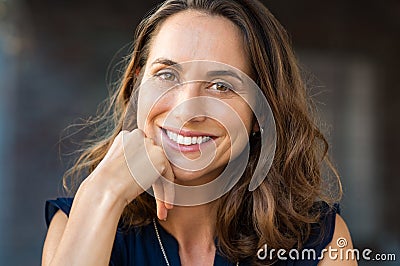 Smiling mature woman Stock Photo