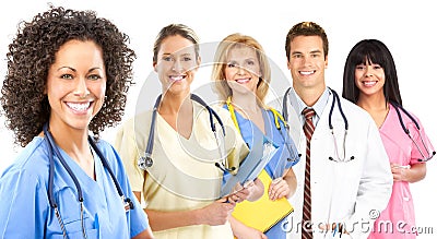 Smiling medical nurse Stock Photo