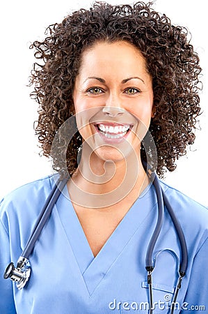 Smiling medical nurse Stock Photo