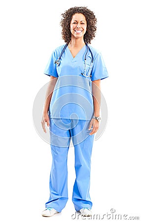 Smiling medical nurse Stock Photo