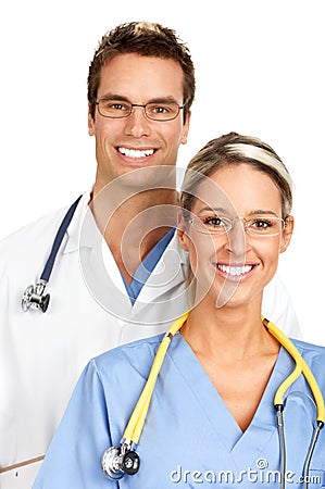 Smiling medical people Stock Photo