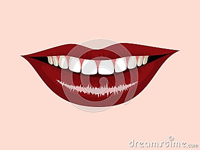 Smiling mouth Vector Illustration