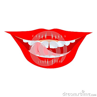 Smiling Mouth Vector Illustration