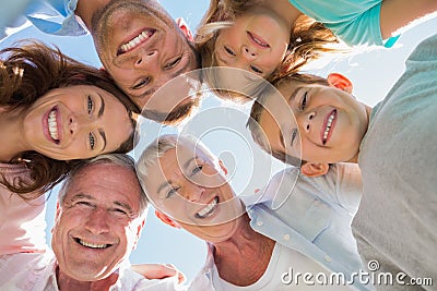 Smiling multi generation family Stock Photo