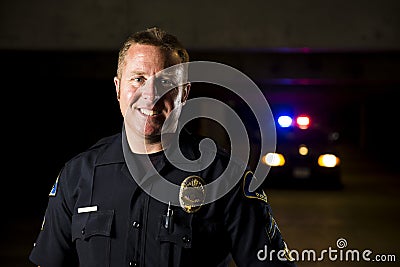 Smiling officer Stock Photo