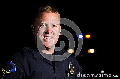 Smiling officer Stock Photo