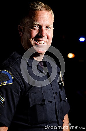 Smiling officer Stock Photo