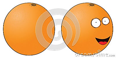 Smiling orange Vector Illustration