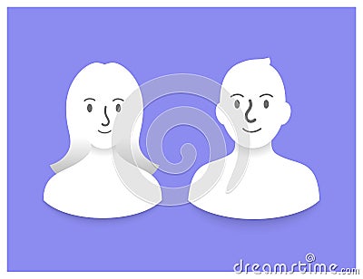 Smiling people icons. Vector Illustration