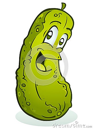 Smiling Pickle Vector Illustration