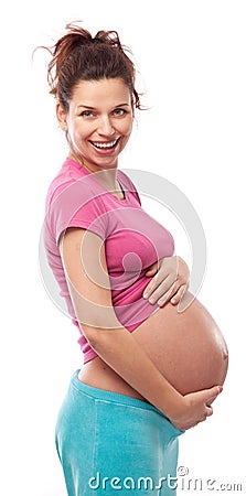 Smiling pregnant woman. Stock Photo