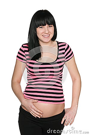 Smiling pregnant woman Stock Photo