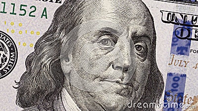 Smiling President on 100 Dollar Bill Stock Footage - Video of currency ...