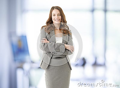 Smiling professional businesswoman Stock Photo