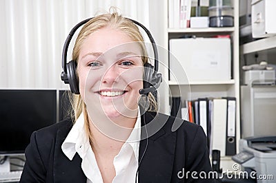 Smiling receptionist Stock Photo